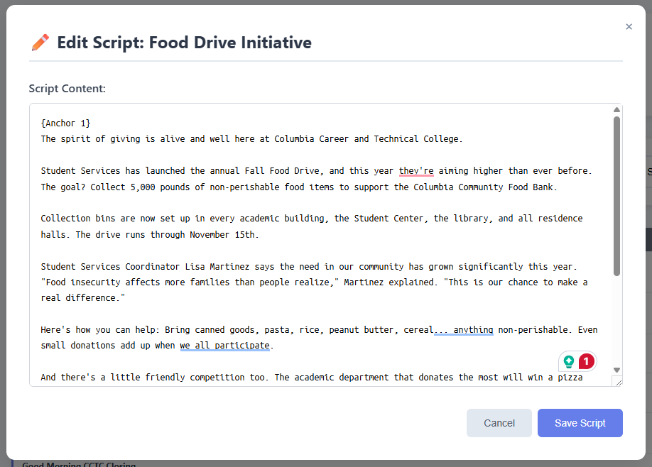 Script Editor